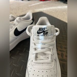 Nike Air Force 1 White with Black Swoosh
